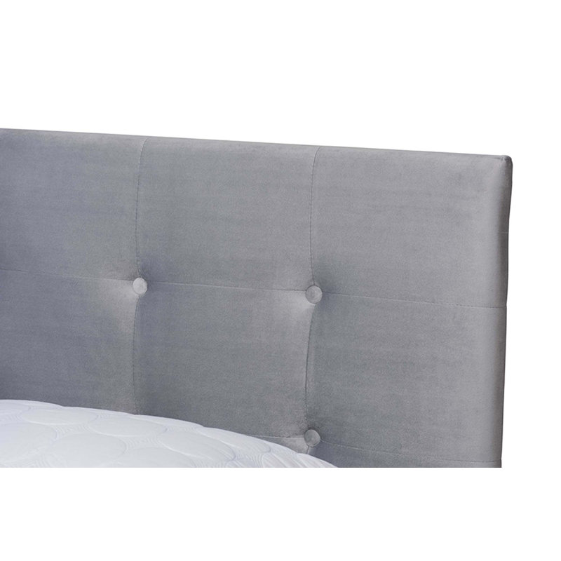 Purcellville Upholstered Standard Bed, Queen, Gray