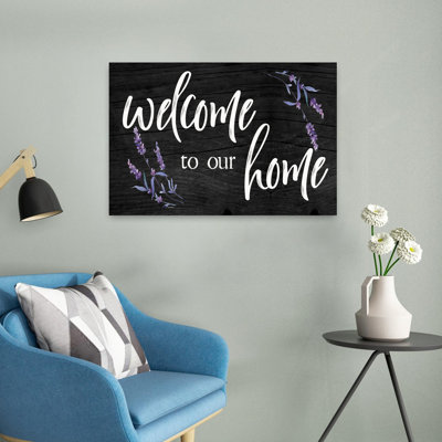 «Welcome To Our Home», art abstrait de l'architecture lavande contemporaine