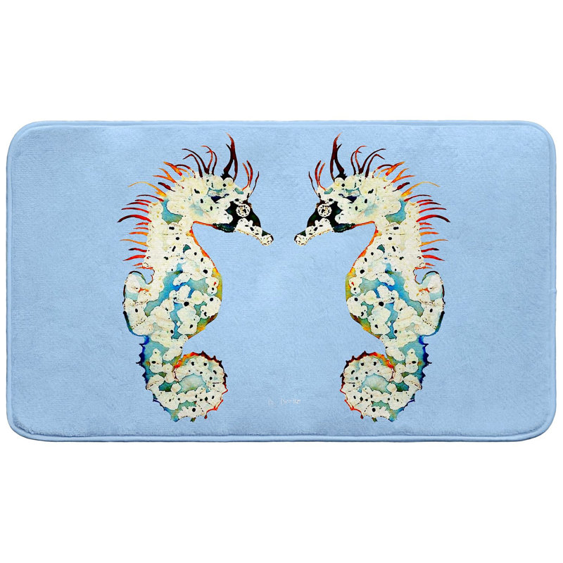 Betsy's Seahorses Bath Mat, 30" L x 18" W