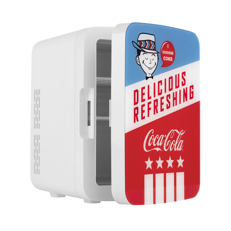 Cooluli Americana Retro .35 Cubic Feet Portable Countertop Mini Fridge