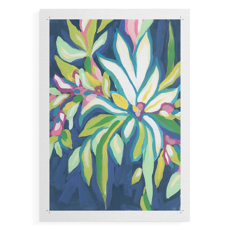 Blue Tropics IV - Impression sur toile seulement - NON-CADRE, H 48 po x l 32 po