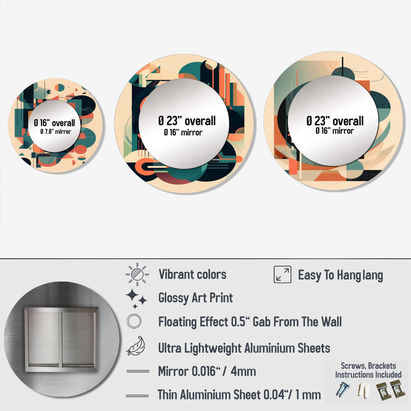 Diko Metal Round Mirror
