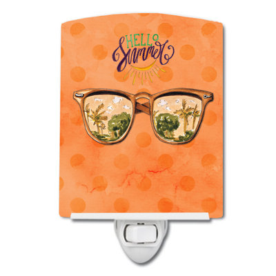 Beach Sunglasses Polkadot Ceramic Night Light