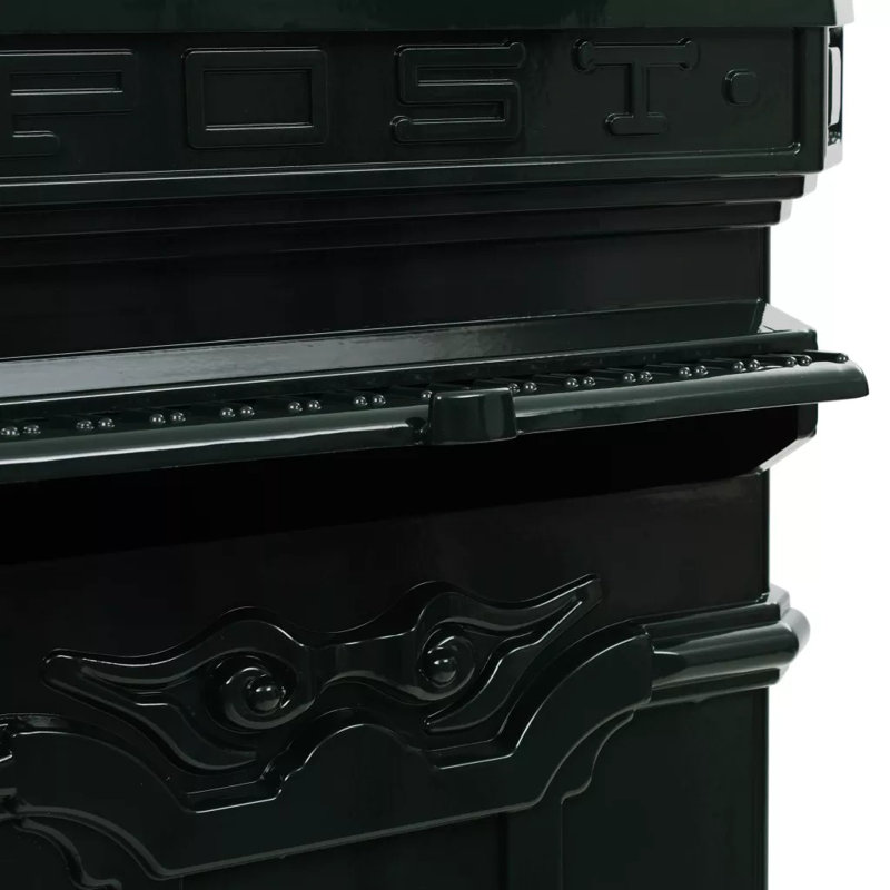 Clairview Locking Pillar Box, Green
