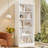 Tall Wood Bookcase with light strip and Adjustable Shelves-1073399828-1040772004
