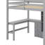 Lit mezzanine double avec bureau et tiroirs-663389748