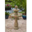 Fontaine solaire en résine à 2 niveaux