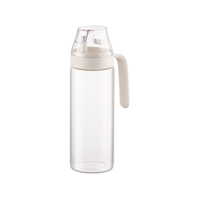 Pot à huile en verre transparent avec ouverture automatique du couvercle et bouteille étanche pour la cuisine et le ménage
