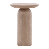 Lorin Acacia Wood End Table, Gray - Small