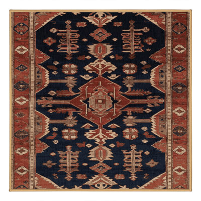 Machine Washable Persian Brown Area Rug