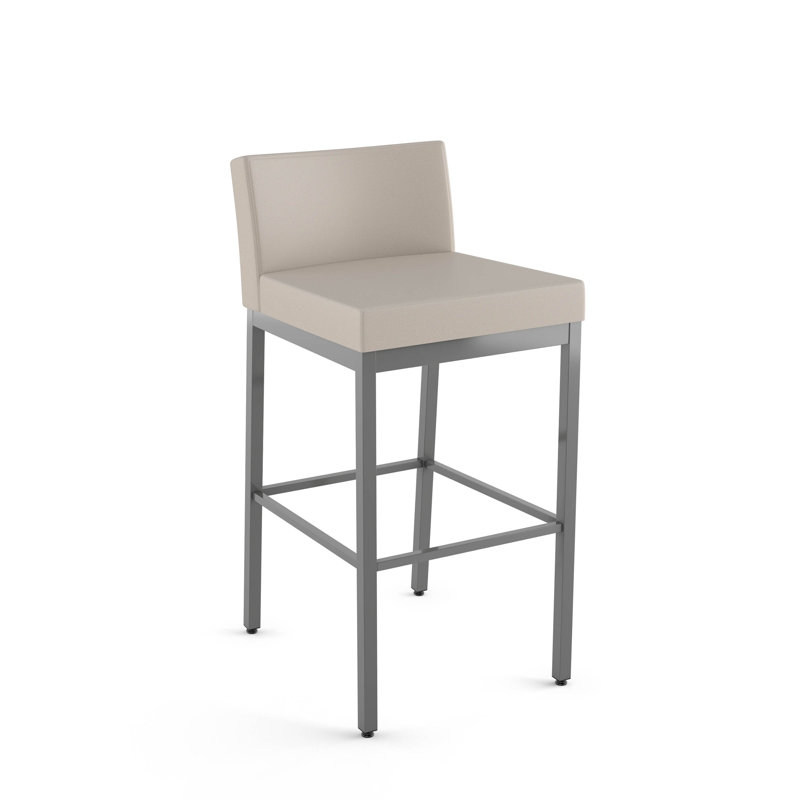 Tabouret de bar et de comptoir Fairfield, Gris lustré, Crème, Tabouret de comptoir (assise de 26 po de hauteur)