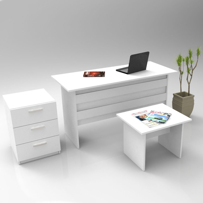 3 pcs. Burce office set, White