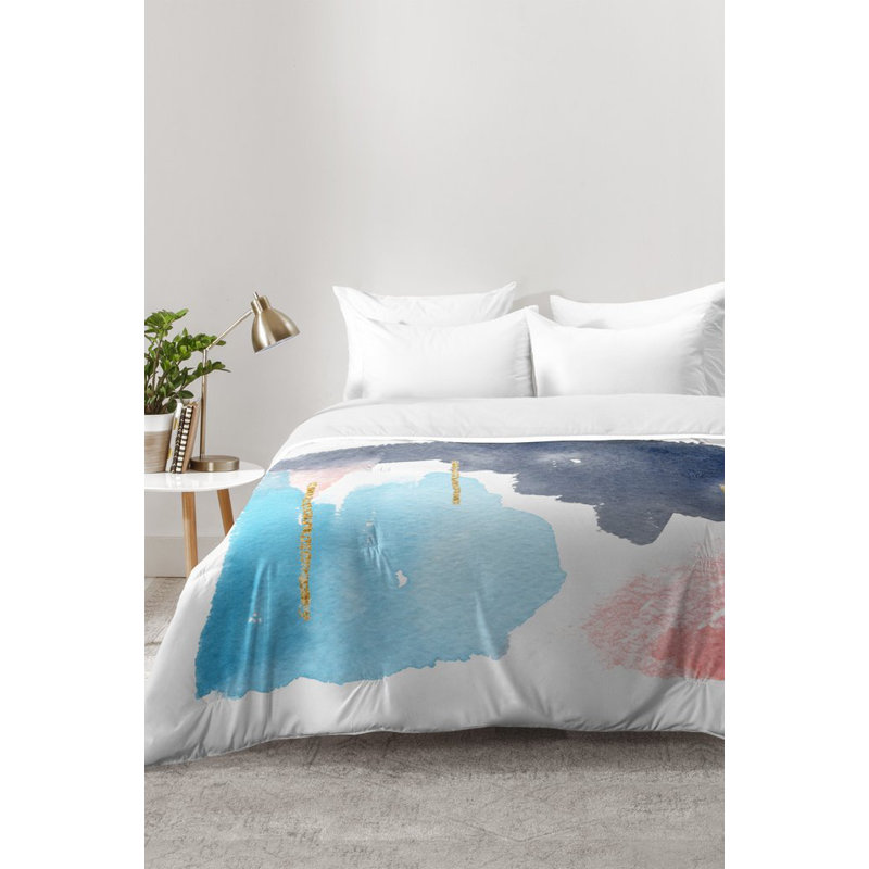 Social Proper Modern & Contemporary Abstract Comforter, King Comforter + 2 King Shams