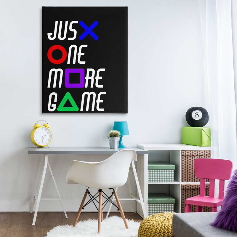 One More Game with Symbols Canvas, design by Kim Allen, 48" H x 36" W