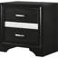 Table de chevet moderne 2 chambres - noir avec espace de rangement caché 2 tiroirs et compartiment pour articles et accessoires