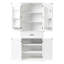 Grande armoire blanche pour accessoires de salle de bain et rangement avec tiroir à options diverses