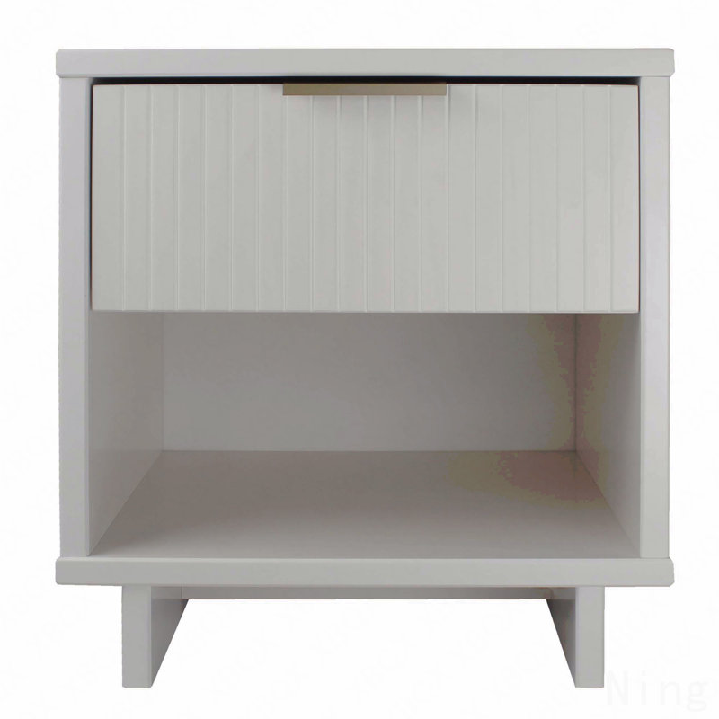 Contemporary Open-Shelf Bedside Table Nightstand