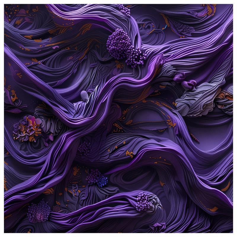 Édredon complexe à tourbillons mauves, Simple extra long