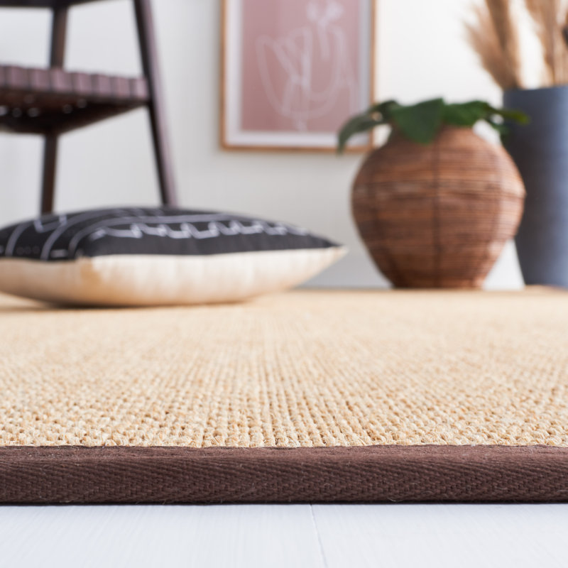Hillsborough Solid Sisal Fiber Area Rug, Rectangle 4pi x 6 pi
