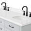 Meuble-lavabo double en bois massif Tidworth avec plateau en quartz blanc de 1,5 po-818783555-851666852