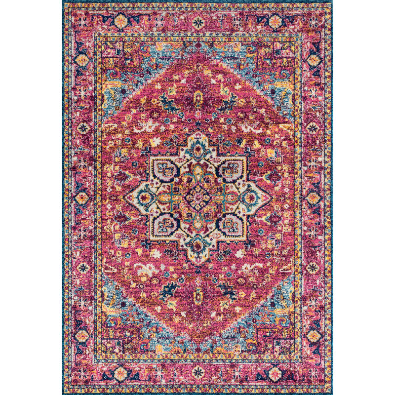 Tapis oriental magenta Dietz, Rectangle 1 pi 10 po x 3 pi