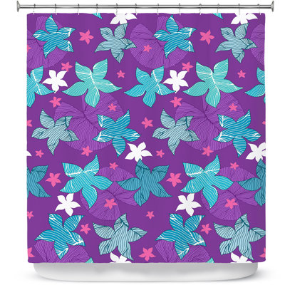 Rideau de douche simple fleurs Dreyer