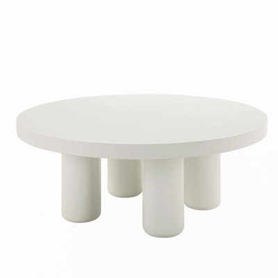 Loanna White Finish Coffee Table