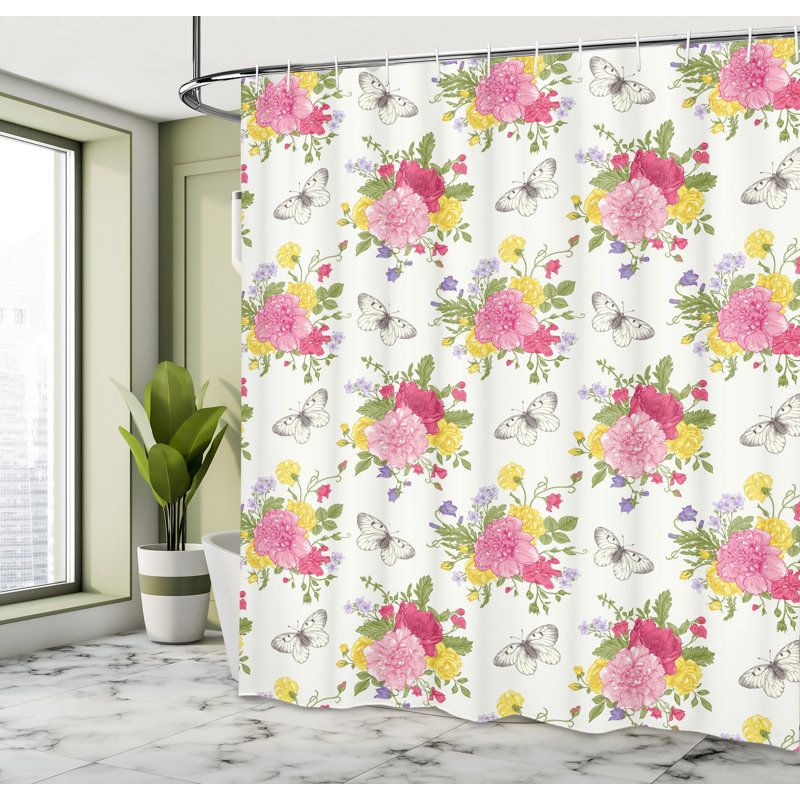 Shower Curtain with Hooks Included, 84"H x 69"W