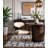 Riccio Vegan Leather Upholstered Dining Arm Chair-6766388-6766377