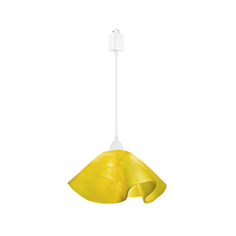 Luminaire suspendu Dale, Grand, Blanc, Jaune canari