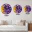 Horloge murale moderne mauve et brune-1146170049