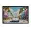 Voiture classique dans un cadre flottant de ville tropicale, design par Franklyn Gregory-953737513-953737518