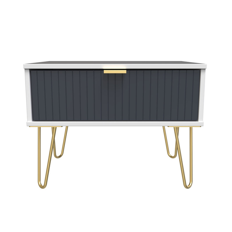 Beranda 1 Drawer Midi Chest (Ready Assembled), Indigo Matt/White