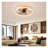 Modern Orange Ceiling Fan with Lights and Remote Control, Dimmable LED Thin Design Ceiling Fan for Bedroom Living Room - Quiet Operation ABS Ceiling Fan-121869858