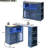 Rolling Kitchen Storage Island With Led Lights, Power Sockets, Fluted Glass Door & Large Capacity Storage, Navy Blue Outlets