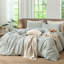 Ensemble de housse de couette à rayures 100% coton lavé MooMee-115097797-105229475