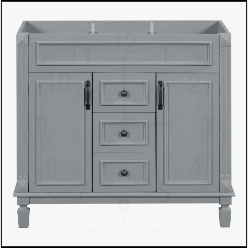 Meuble-lavabo 36 po sans lavabo supérieur, Gris