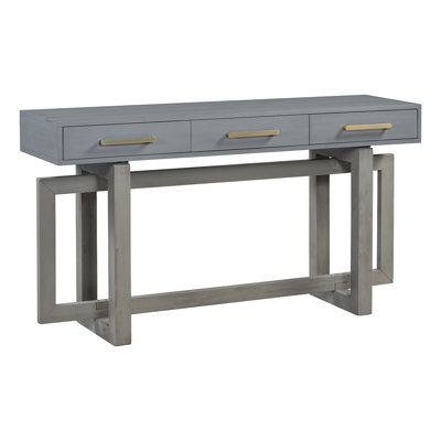 Elegant Console Table With Three Drawers, Extra Long Entryway Table For Entryway, Hallway, Living Room, Foyer, Corridor