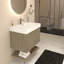 Ensemble de meuble-lavabo mural 30 pouces avec portes et tiroir intérieur Stella-630502313