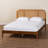 Bredyn Baxton Studio Fleur Mid-Century Woven Rattan Wood Queen Size Bed