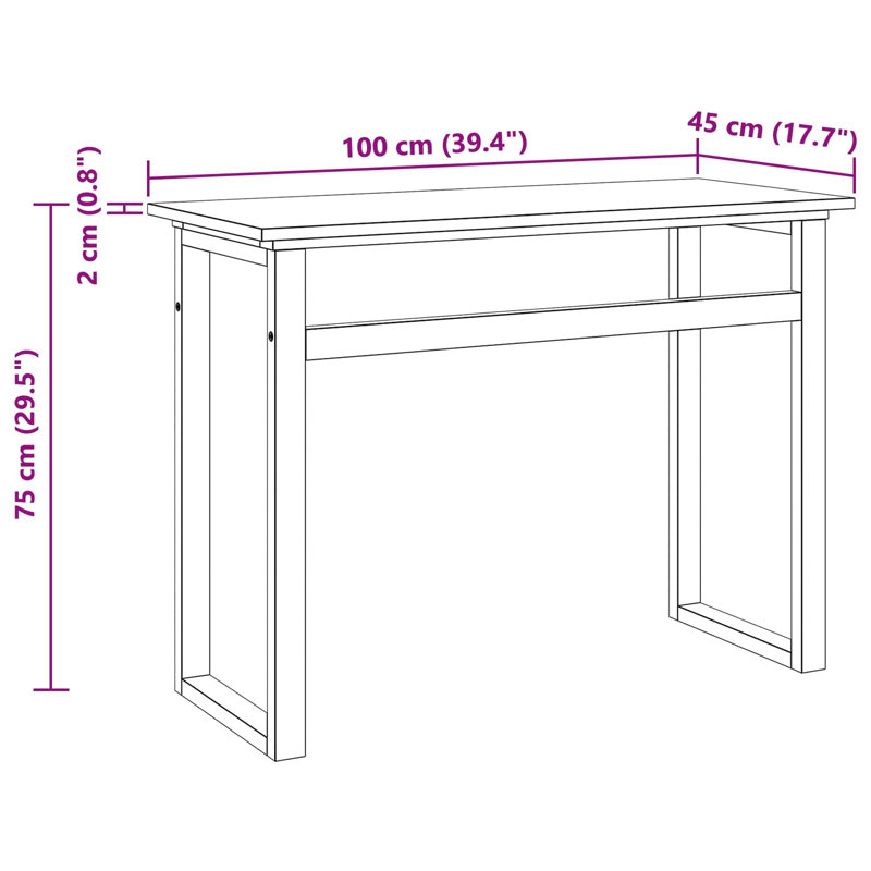 Solid Wood Writing Desk