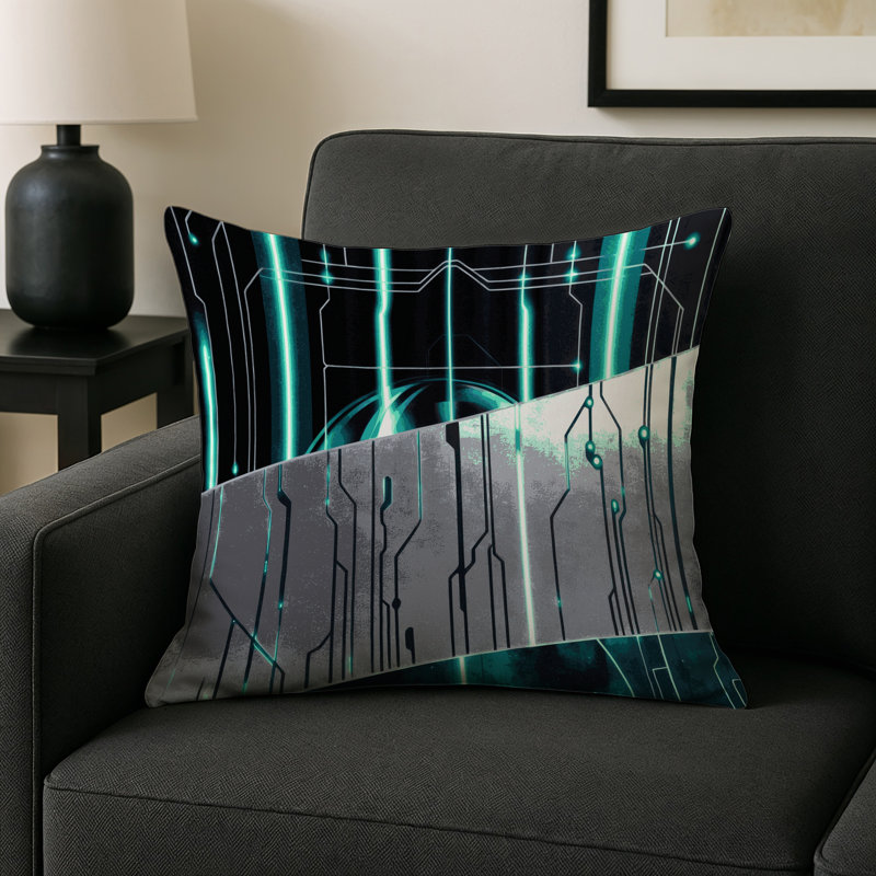 Orbit Layers Indoor And Outdoor Throw Pillow, Square 18"