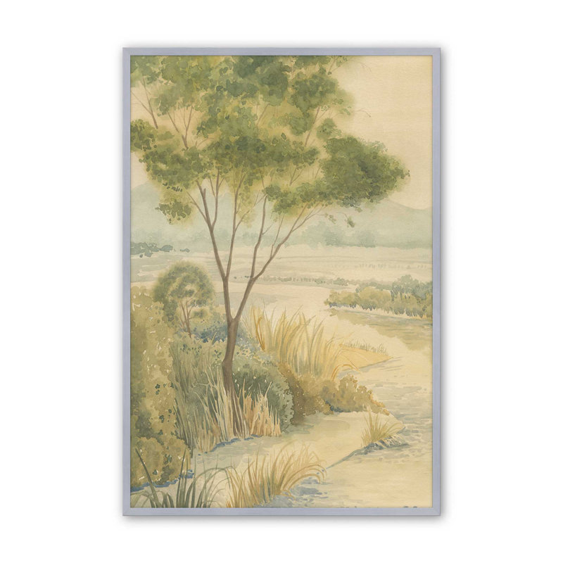 «Rivanna Shore I» par Grace Popp, reproduction d'art, H 12 po x l 8 po, Reproduction encadrée ouverte sans passe-partout