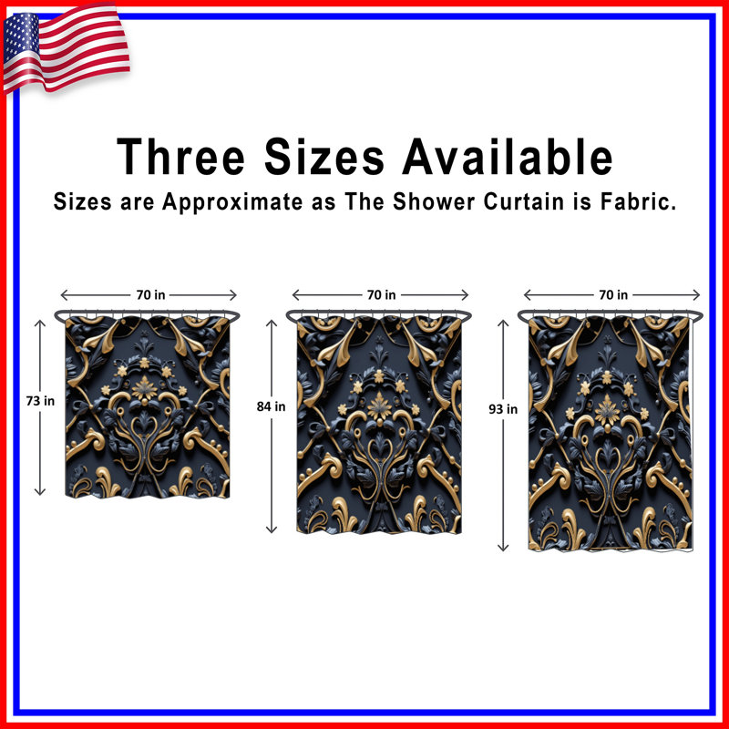 Rideaux de douche Ornate, 70in W x 72in H