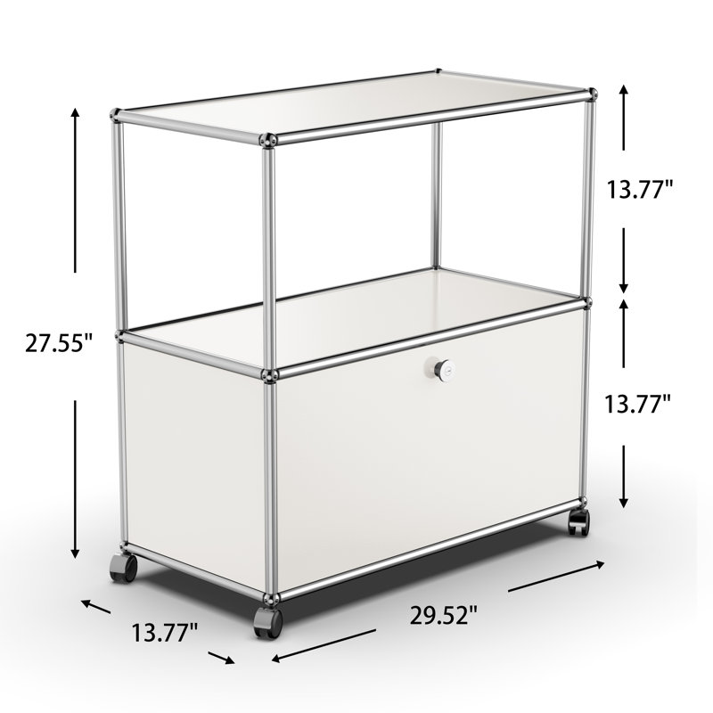 Johnphilip 29.5'' Wide 2 - Shelf Storage Cabinet, White