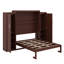 Lit escamotable avec 2 garde-robes et tablette de rangement-115694412-115694413