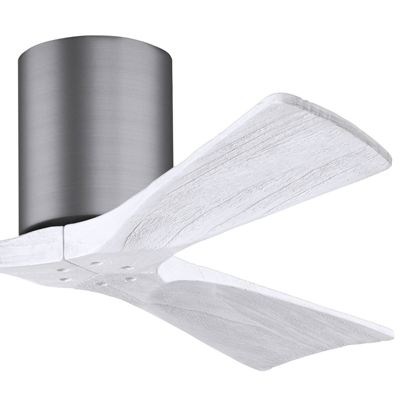 Ventilateur de plafond à 3 pales Olivier, Blanc mat, Étain brossé, 42"