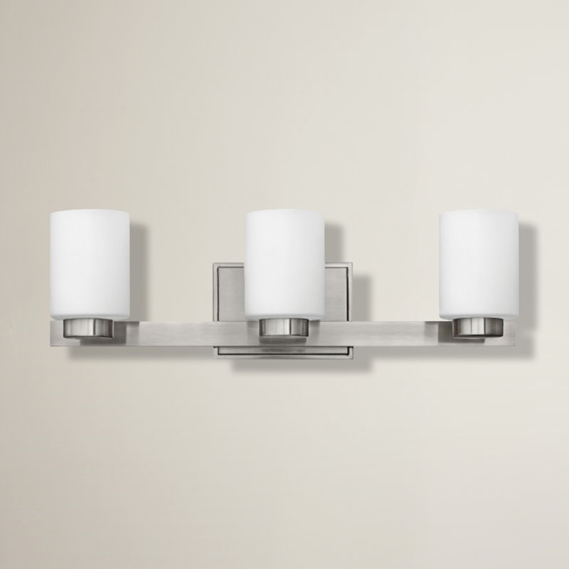 Miley 3-Light Vanity Light, Brushed Nickel, Halogen