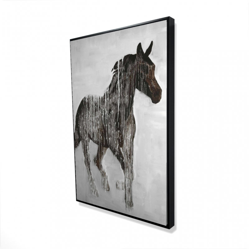 Cheval abstrait brun, reproduction sur toile