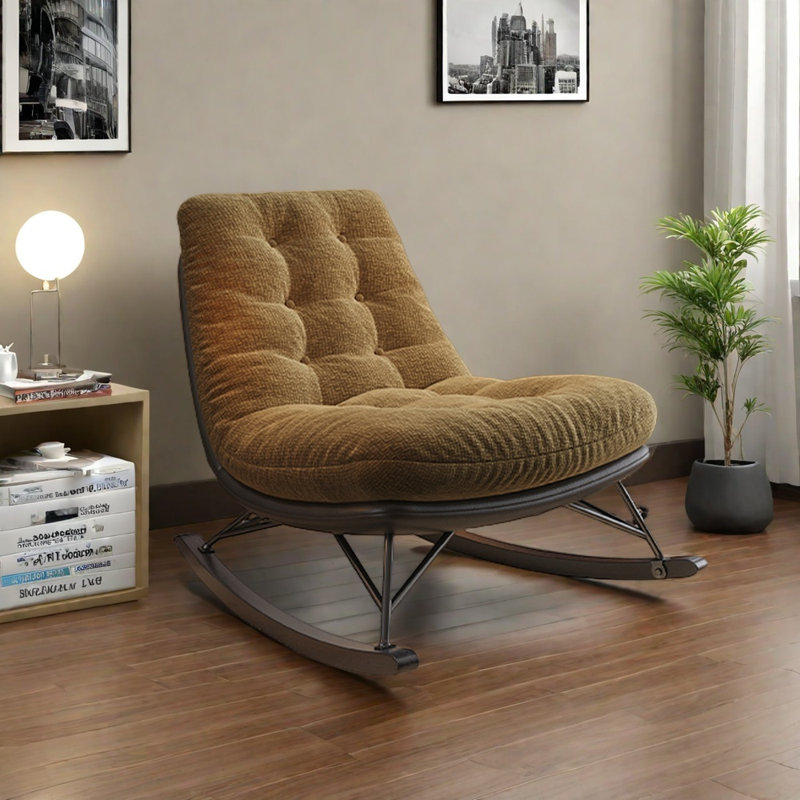 Chaise berçante douce et confortable, Tanné